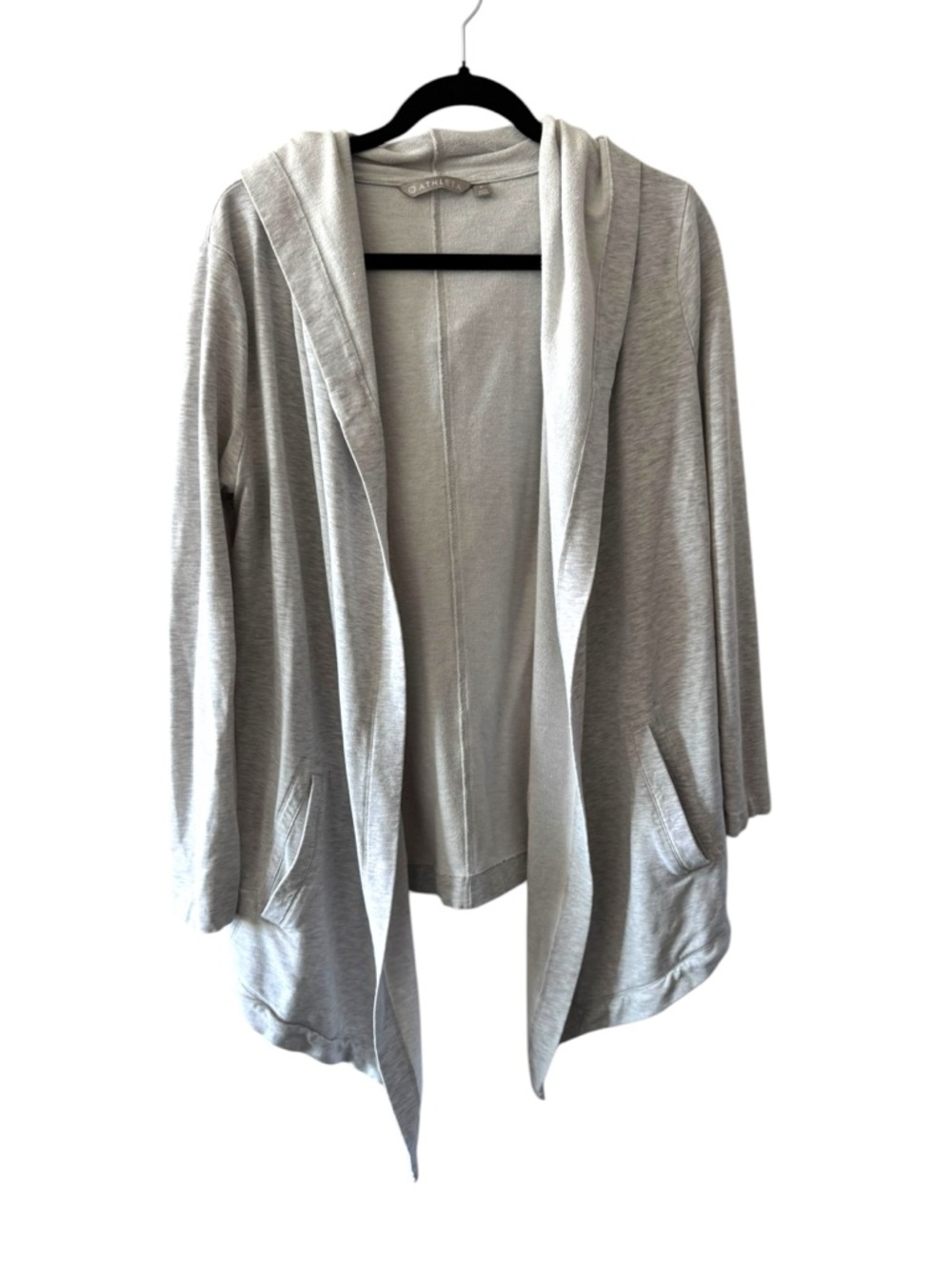 Athleta Women’s Open Front Sweatshirt Size S Gray Hooded